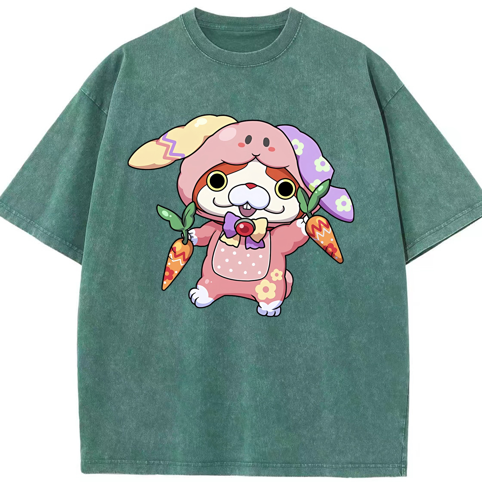 （画像用） 妖怪ウォッチ Yo-kai Watch 綿100% ヴィンテージ風 半袖Tシャツ（フロントプリント）